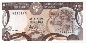 Gallery image for Cyprus p50a: 1 Pound