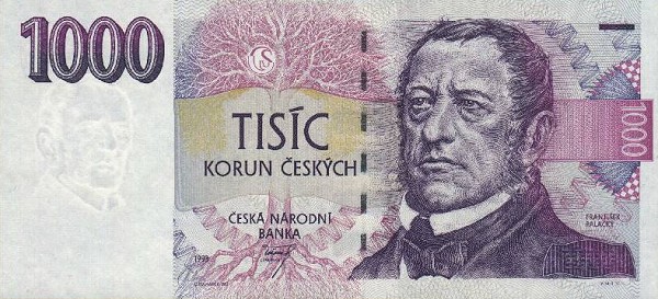 Front of Czech Republic p8a: 1000 Koruna from 1993