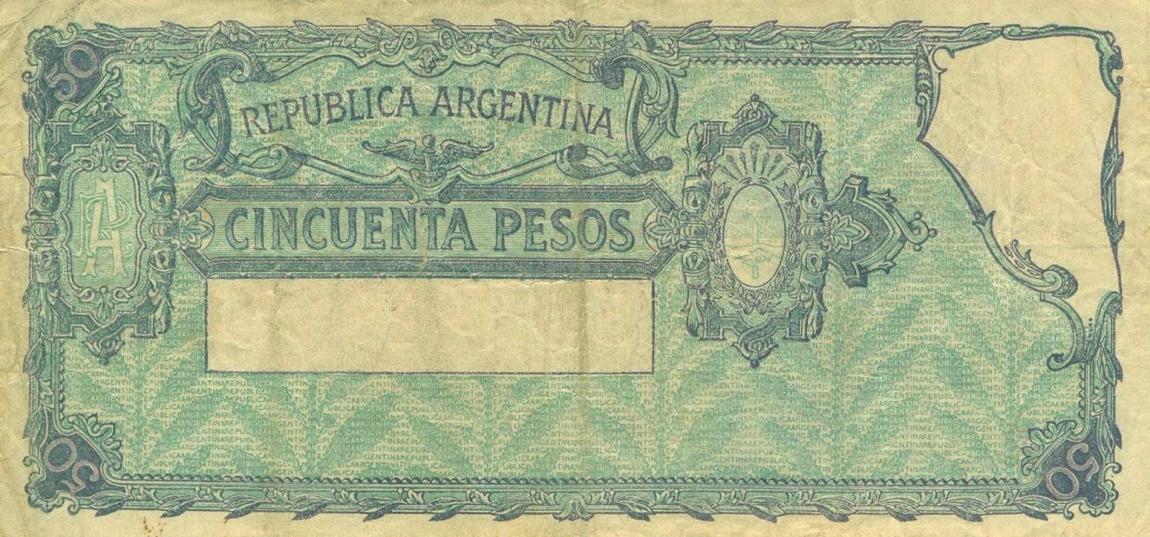 Back of Argentina p245a: 10 Pesos from 1908