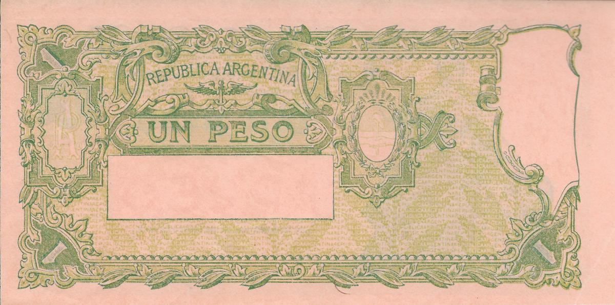 Back of Argentina p257: 1 Peso from 1948