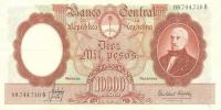 p281a from Argentina: 10000 Pesos from 1961