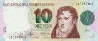 p342a from Argentina: 10 Pesos from 1992