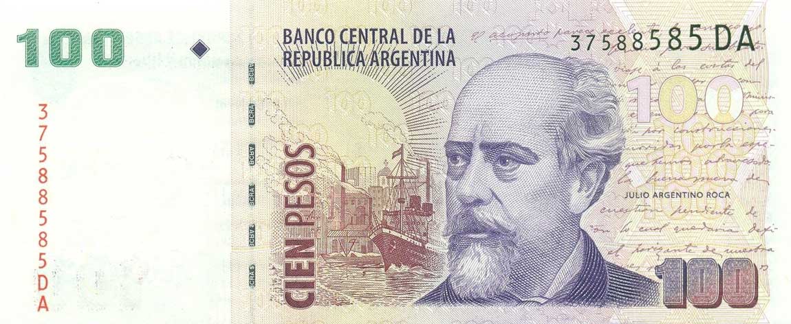 Front of Argentina p357d: 100 Pesos from 2003