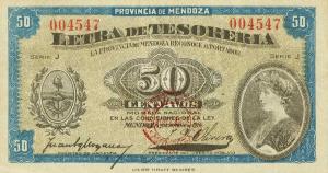 pS2096 from Argentina: 50 Centavos from 1923