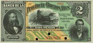 pS562s from Argentina: 2 Pesos from 1885