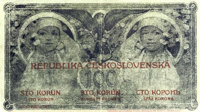 Back of Czechoslovakia p11a: 100 Korun from 1919