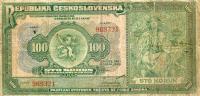 p17a from Czechoslovakia: 100 Korun from 1920