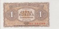 p78b from Czechoslovakia: 1 Koruna from 1953