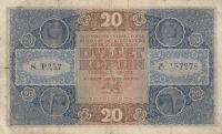 p9a from Czechoslovakia: 20 Korun from 1919