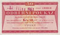 pFX30 from Czechoslovakia: 50 Korun from 1961