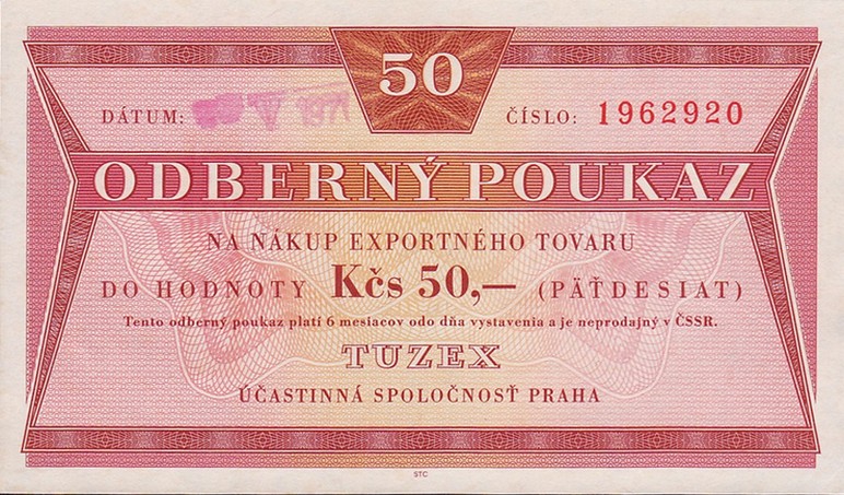 Front of Czechoslovakia pFX45: 50 Korun from 1969