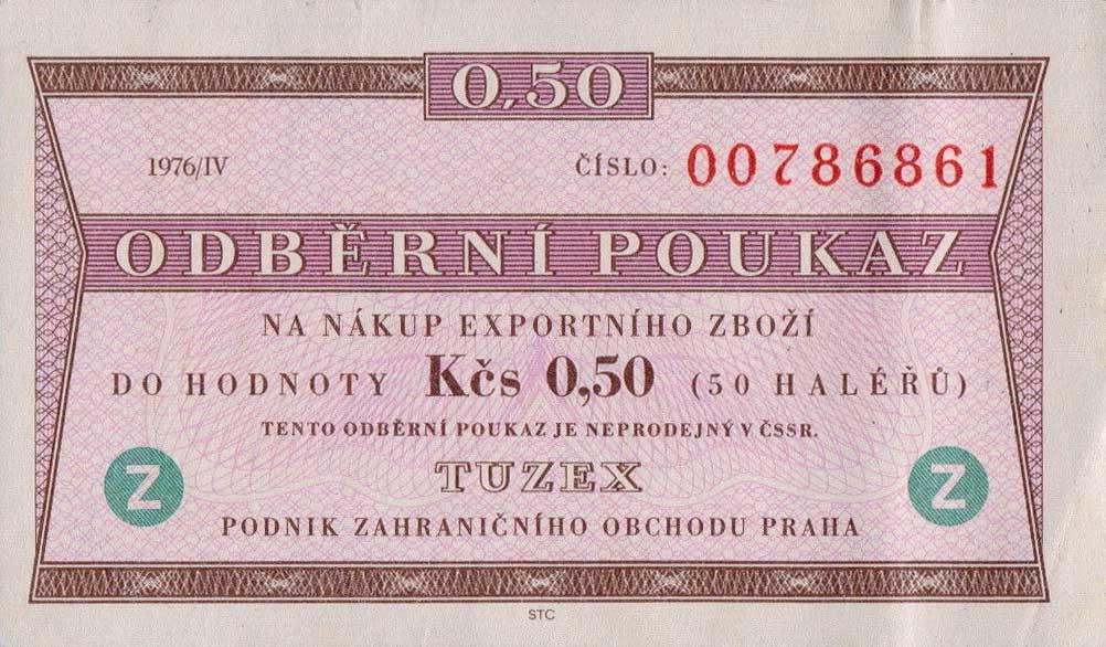 Front of Czechoslovakia pFX47b: 0.5 Koruna from 1973