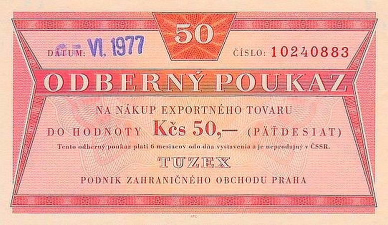 Front of Czechoslovakia pFX52: 50 Korun from 1973