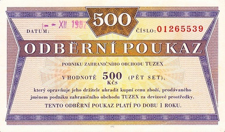 Front of Czechoslovakia pFX62a: 500 Korun from 1980