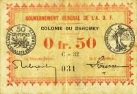 Gallery image for Dahomey p1a: 0.5 Franc