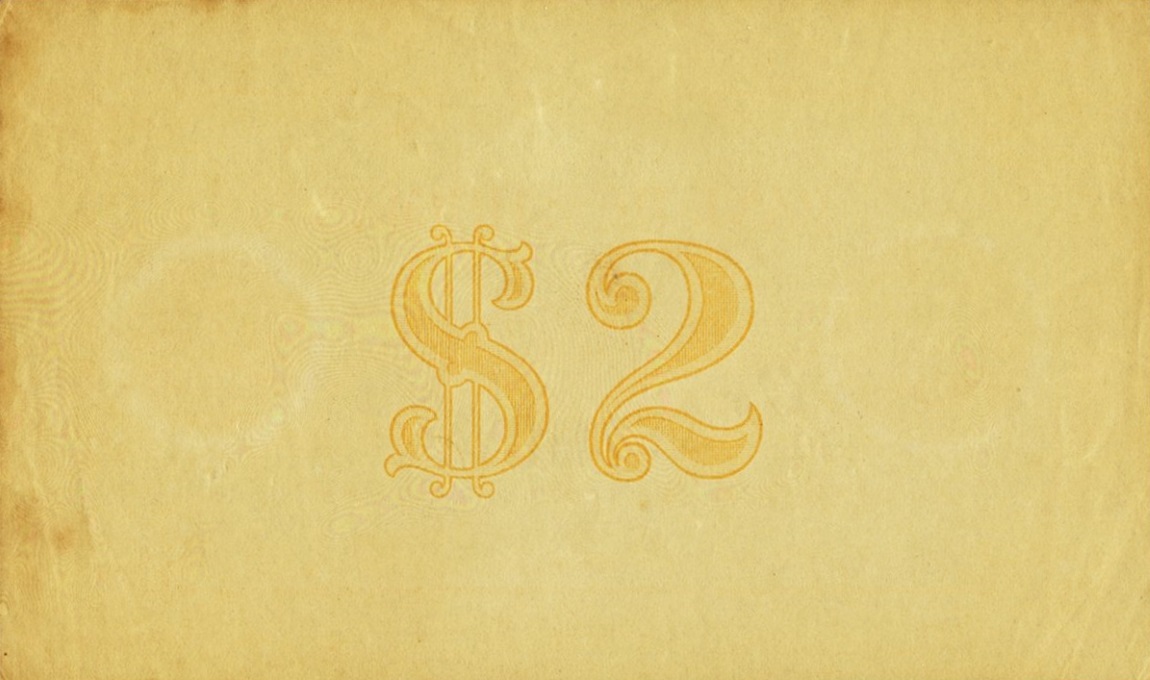 Back of Danish West Indies p16r: 2 Dollars from 1889
