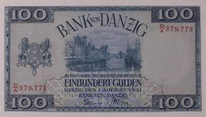 p62 from Danzig: 100 Gulden from 1931