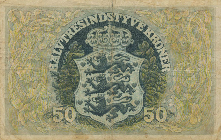 Back of Denmark p32d: 50 Kroner from 1942