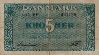 p35b from Denmark: 5 Kroner from 1945