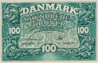 p39a from Denmark: 100 Kroner from 1944