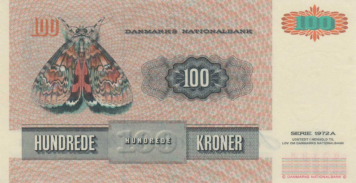 Back of Denmark p54b: 100 Kroner from 1995