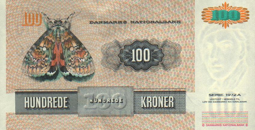 Back of Denmark p54i: 100 Kroner from 1998