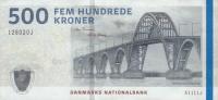 p68b from Denmark: 500 Kroner from 2011