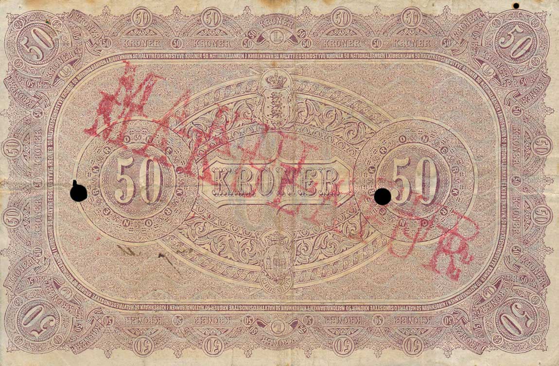 Back of Denmark p8b: 50 Kroner from 1904