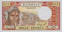 p37b from Djibouti: 1000 Francs from 1988