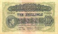 p29a from East Africa: 10 Shillings from 1938