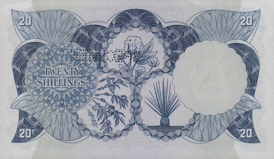 Back of East Africa p47s: 20 Shillings from 1964