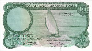 Gallery image for East Africa p46a: 10 Shillings from 1964