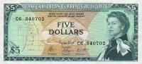 p14g from East Caribbean States: 5 Dollars from 1965