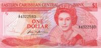 p17d from East Caribbean States: 1 Dollar from 1985