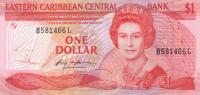 p17l from East Caribbean States: 1 Dollar from 1985