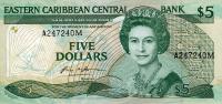 p18m from East Caribbean States: 5 Dollars from 1986