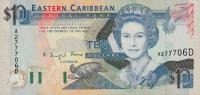 p27d from East Caribbean States: 10 Dollars from 1993