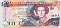 p28a from East Caribbean States: 20 Dollars from 1993