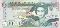p31d from East Caribbean States: 5 Dollars from 1994