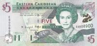 p37d1 from East Caribbean States: 5 Dollars from 2000