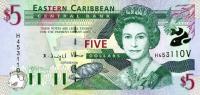 p37v from East Caribbean States: 5 Dollars from 2000