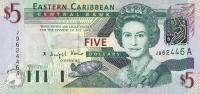 p42Aa from East Caribbean States: 5 Dollars from 2003