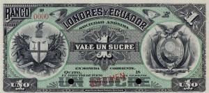 pS180s from Ecuador: 1 Sucre from 1887