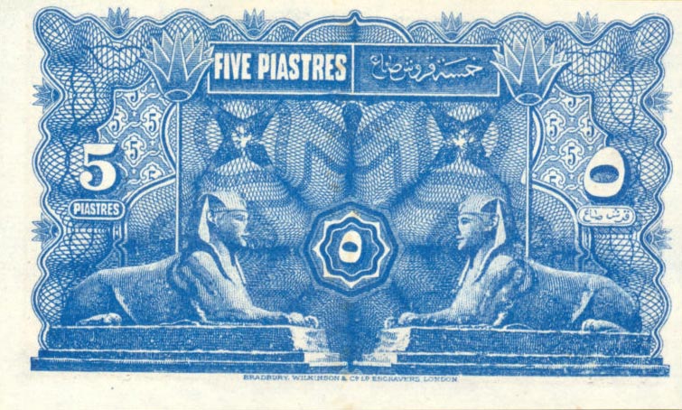 Back of Egypt p162: 5 Piastres from 1918
