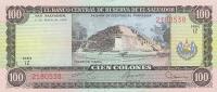 p122a from El Salvador: 100 Colones from 1974