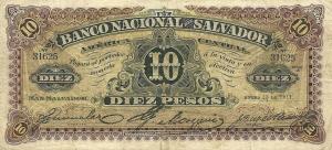 Gallery image for El Salvador pS163b: 10 Pesos