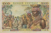 p5f from Equatorial African States: 1000 Francs from 1963