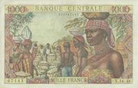 p5h from Equatorial African States: 1000 Francs from 1963