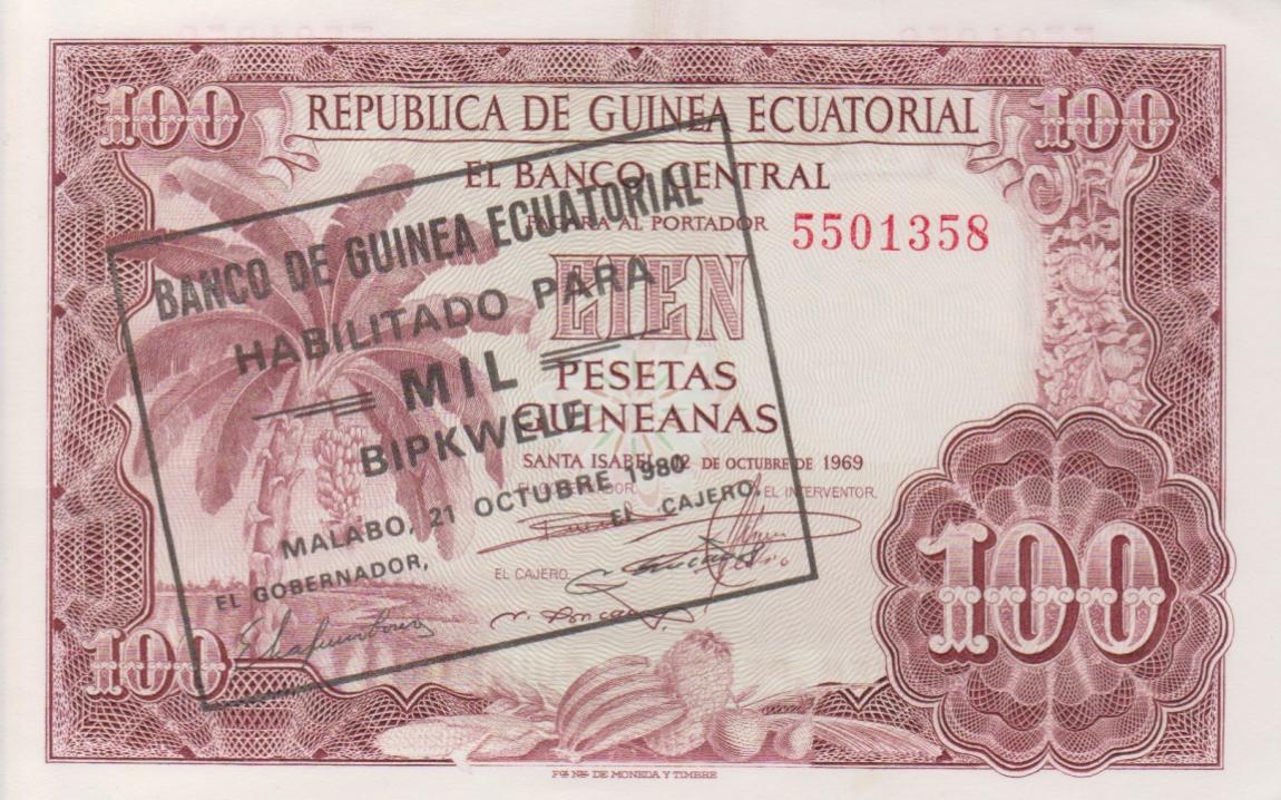 Front of Equatorial Guinea p18: 1000 Bipkwele from 1980