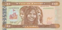 p11 from Eritrea: 10 Nakfa from 2012